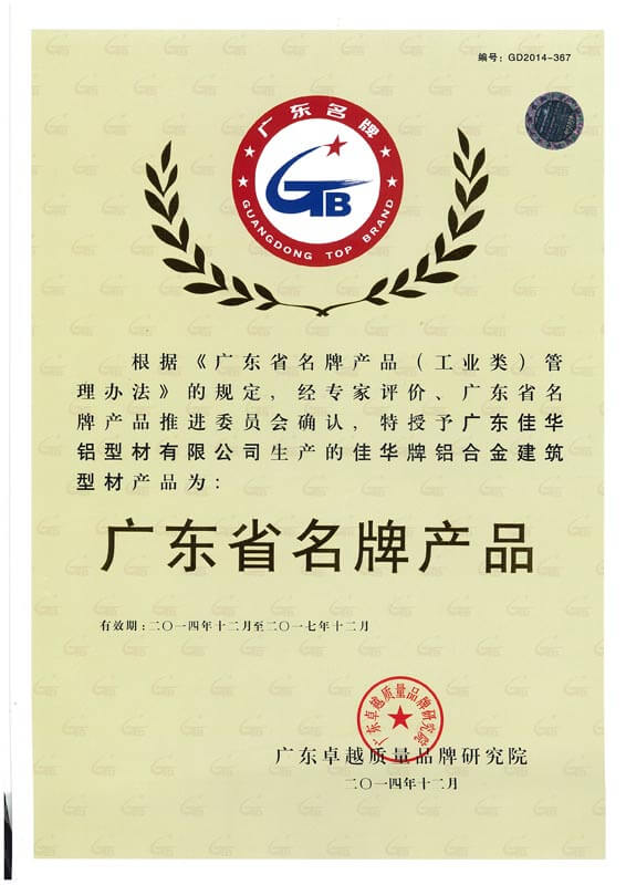 广东省名牌产品